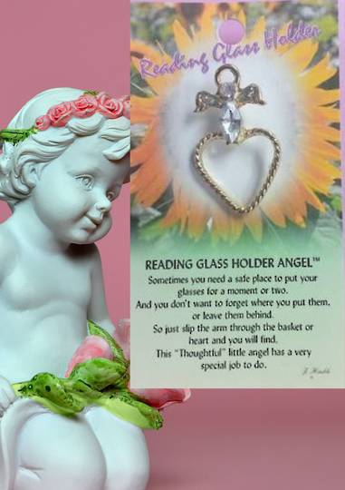 Reading Glass Holder Angel Pin